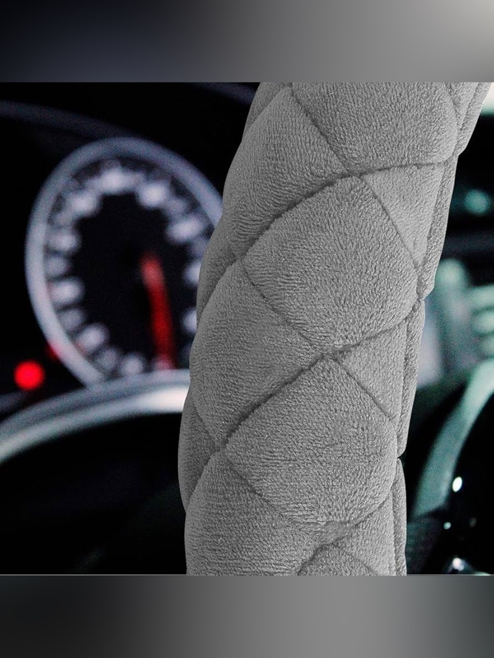 HAOKAY Luxury Fluffy Steering Wheel Cover for Men Women, Soft Warm Short Plush - Picture 3 of 8